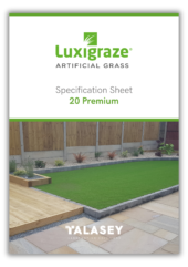 Specification Sheet For Luxigraze 20 Premium Artificial Grass Guide Cover